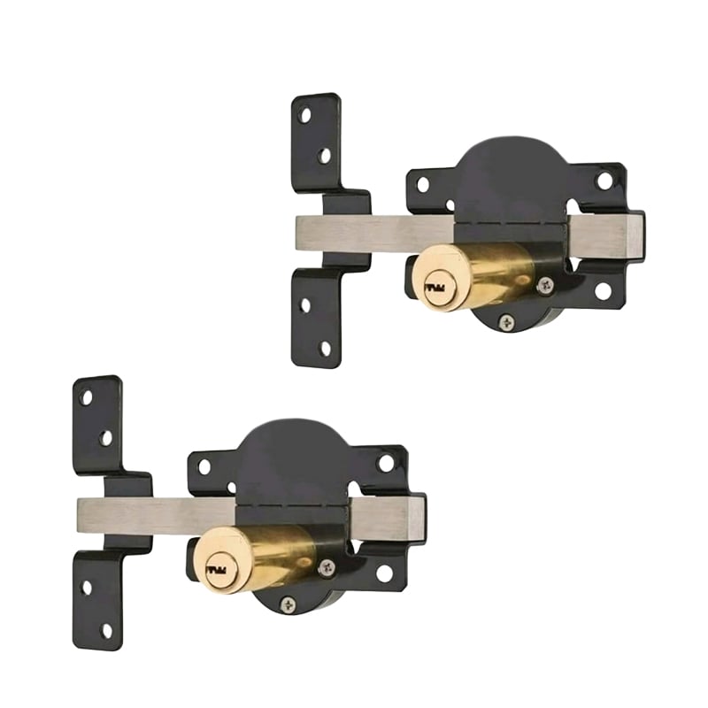Garden gate spring crossbar lock