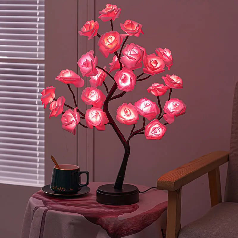 Tabletop Rose Flower Tree Light