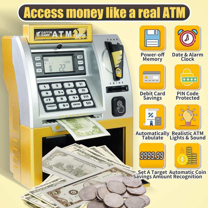 ATM Piggy Bank Toy for Kids