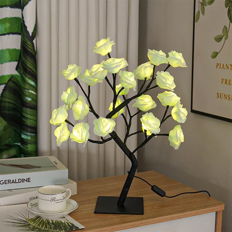 Tabletop Rose Flower Tree Light