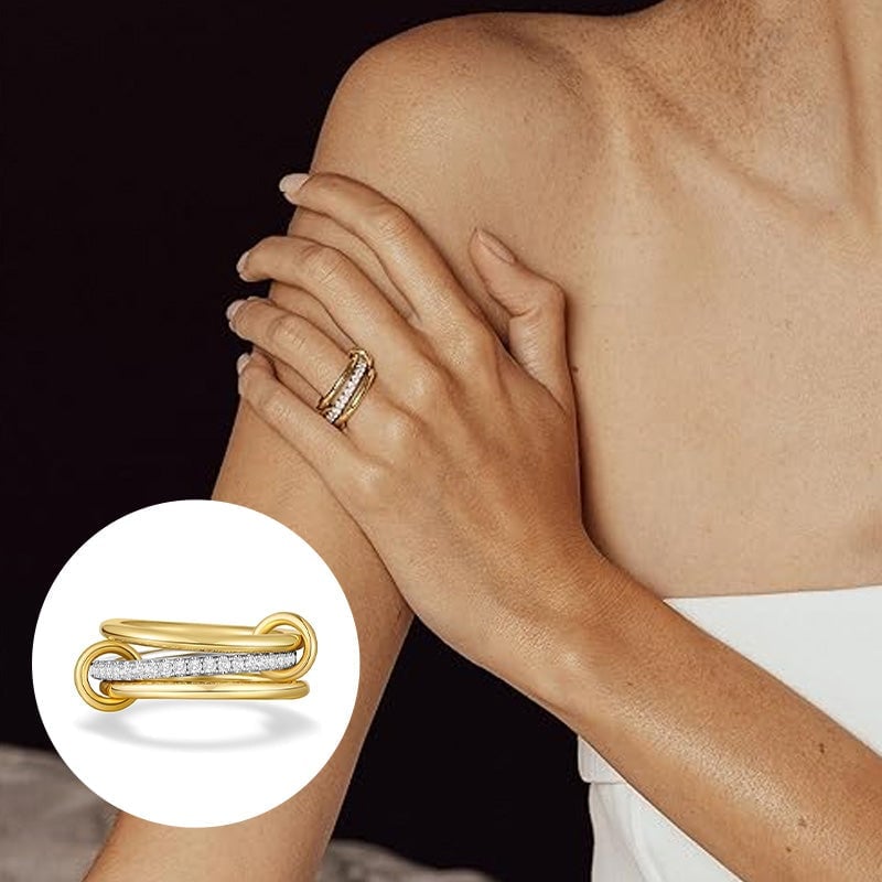 Interlocking Stackable Rings for Women