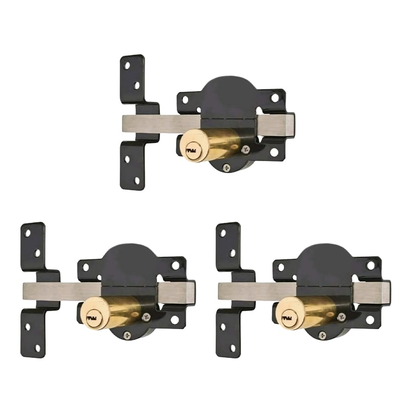 Garden gate spring crossbar lock