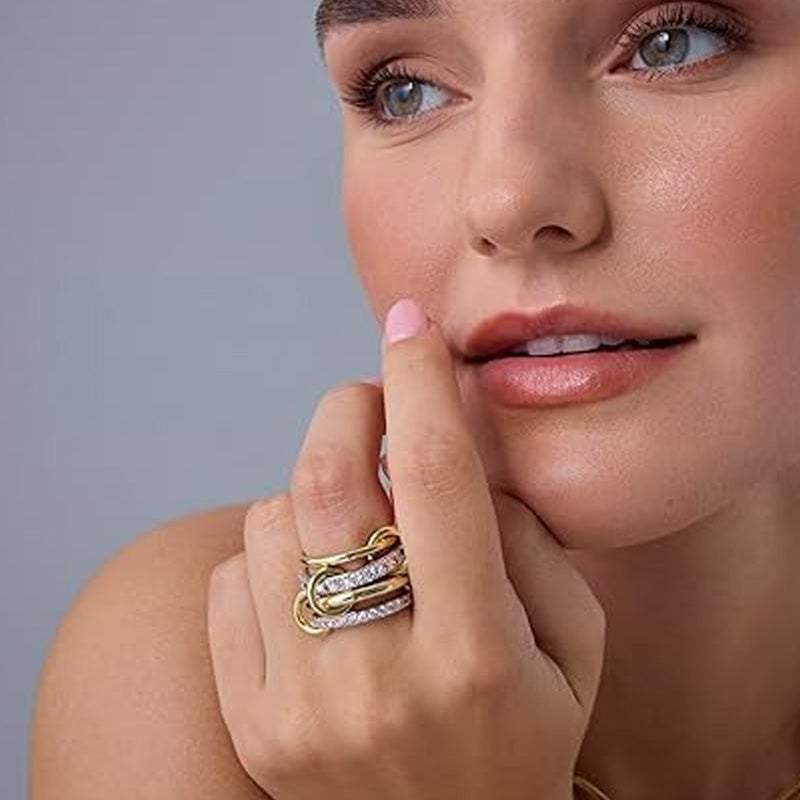 Interlocking Stackable Rings for Women