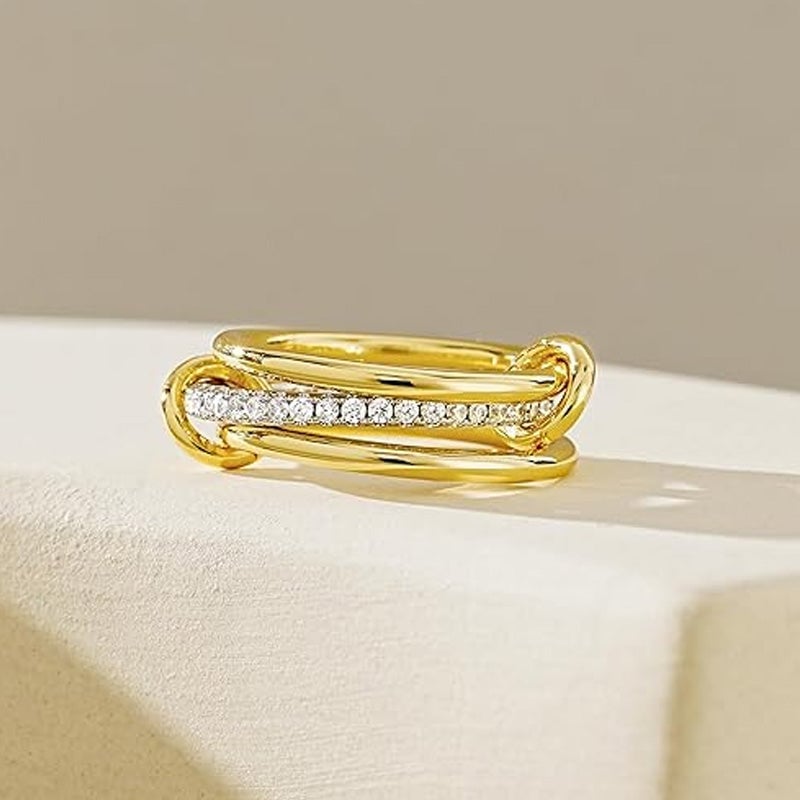 Interlocking Stackable Rings for Women