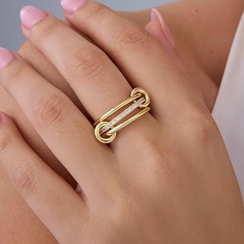 Interlocking Stackable Rings for Women