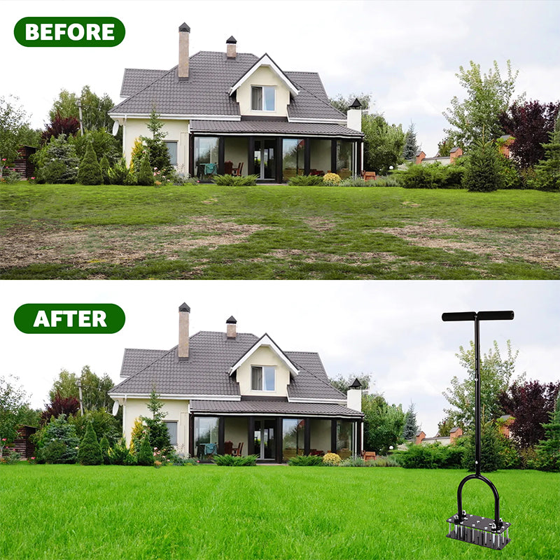 Improve Soil Health and Lawn Growth - Sakerplus Lawn Aerator
