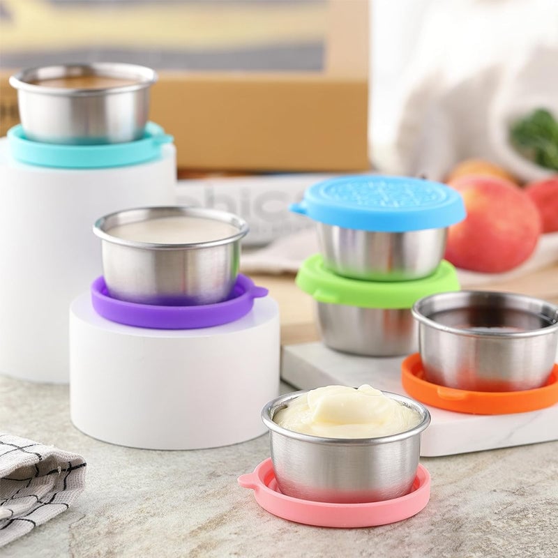 Stainless Steel Containers With Leakproof Silicone Lids