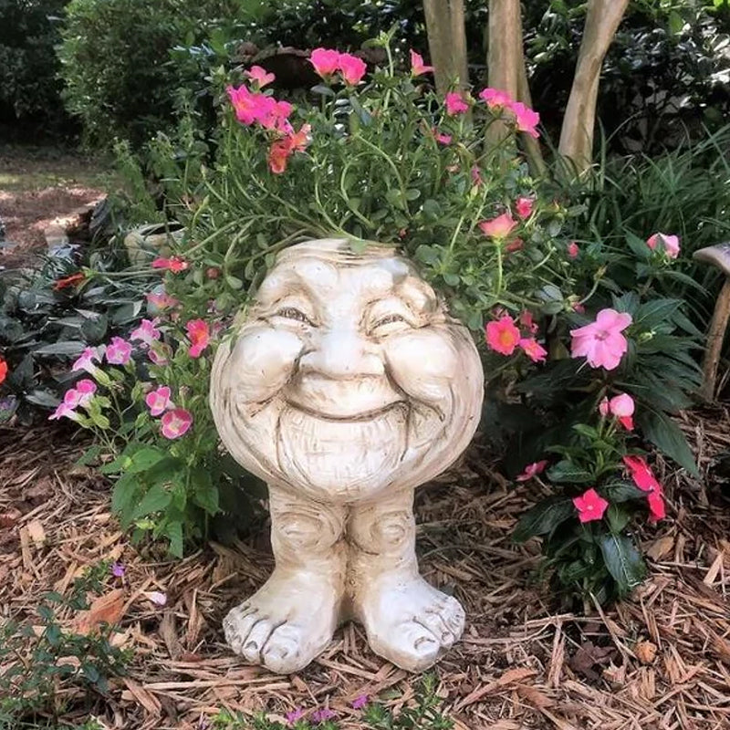 Mugglys Face Statue Planter