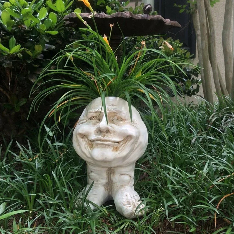 Mugglys Face Statue Planter