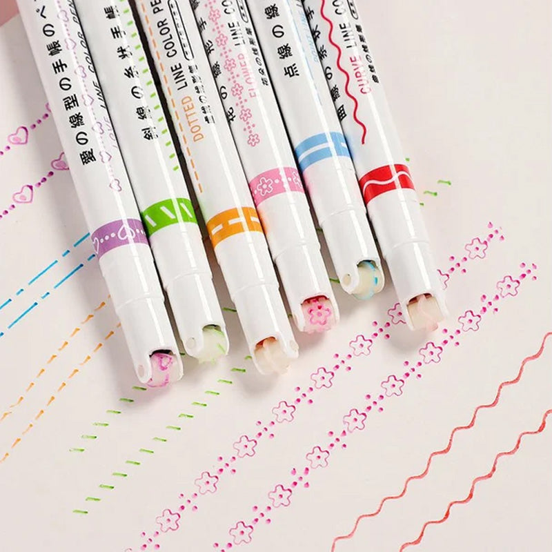 Curve Highlighter Pen (6PCS)