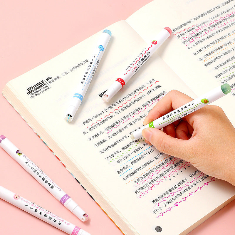 Curve Highlighter Pen (6PCS)