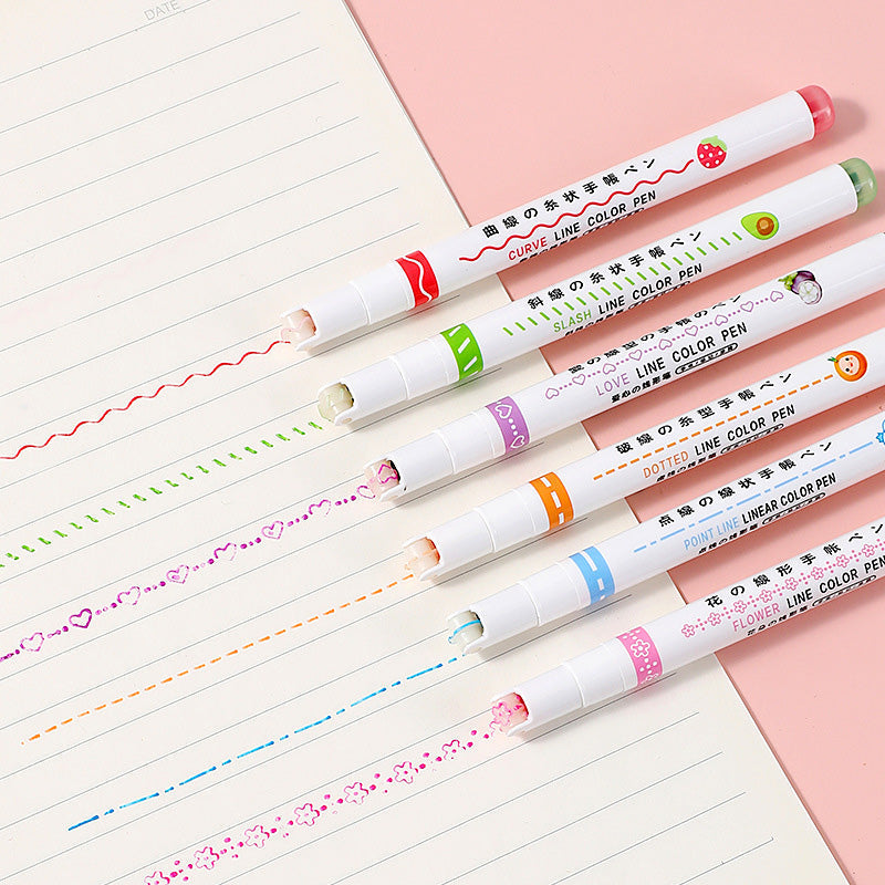 Curve Highlighter Pen (6PCS)