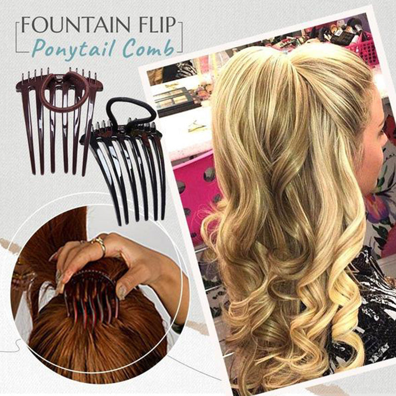 Creative Fountain Flip Ponytail Comb
