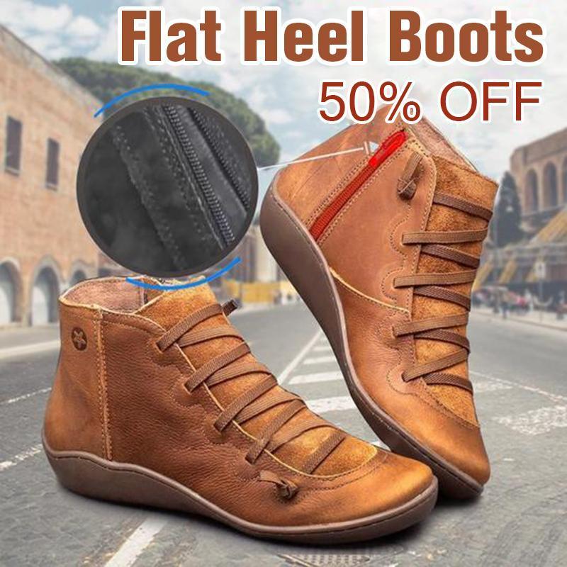 Monochrome Flat Heel Boots