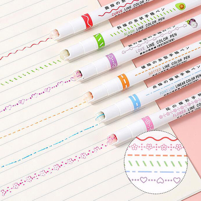 Curve Highlighter Pen (6PCS)