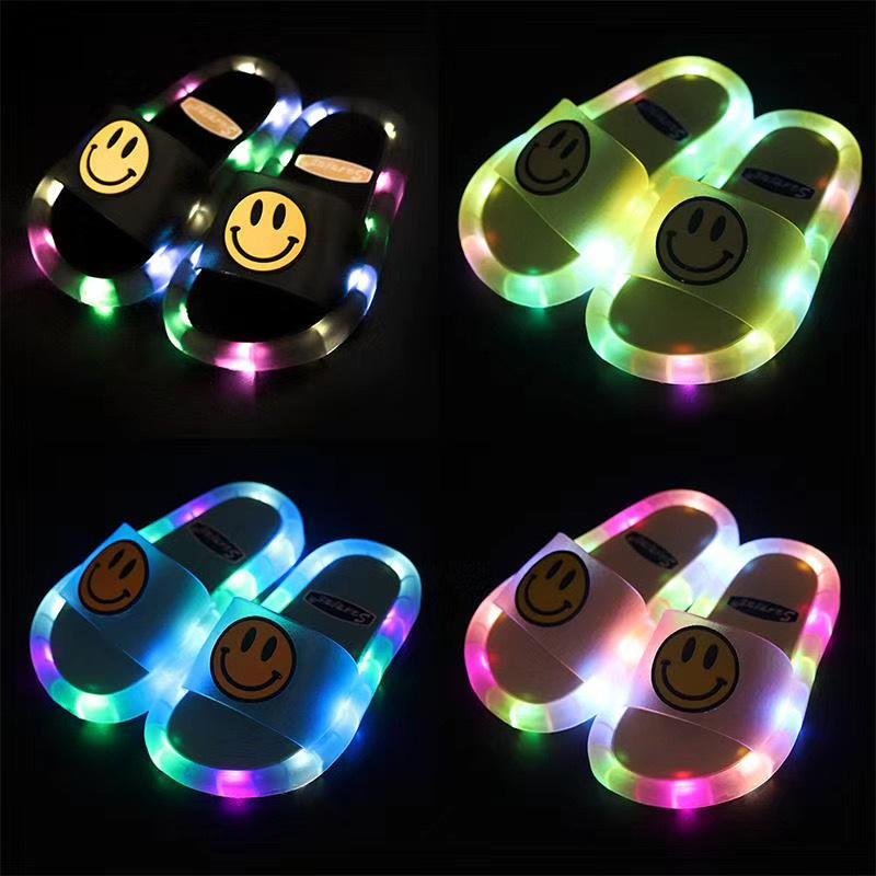 Smile Led Light Children's Slippers