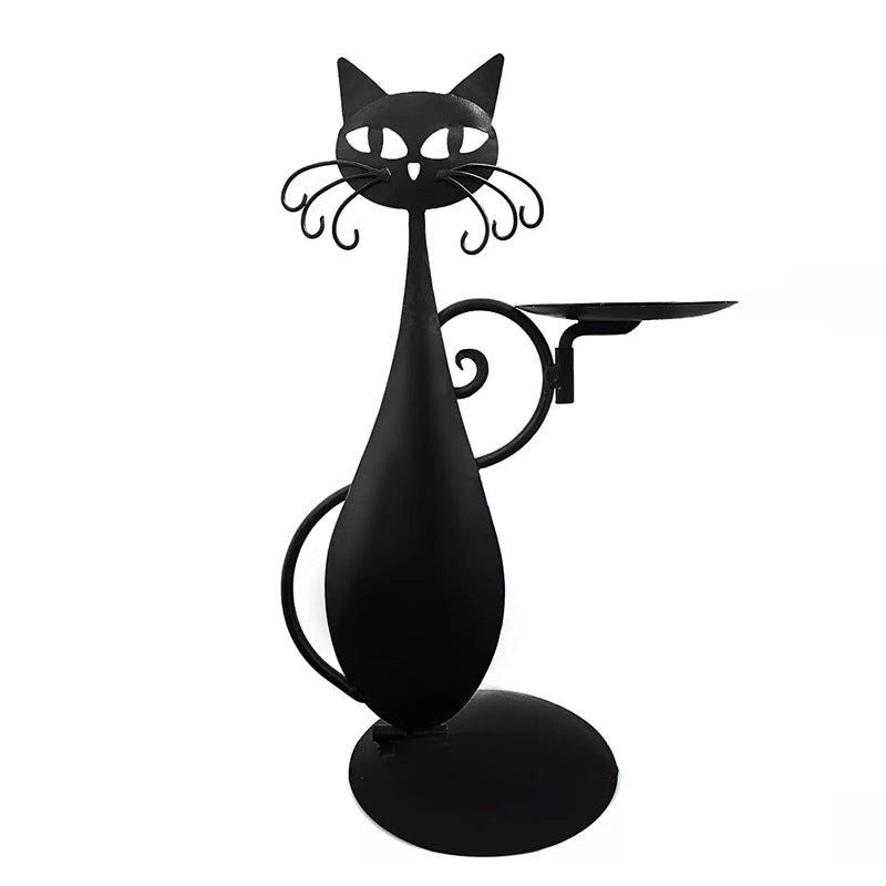 Black Cat Candle Holder