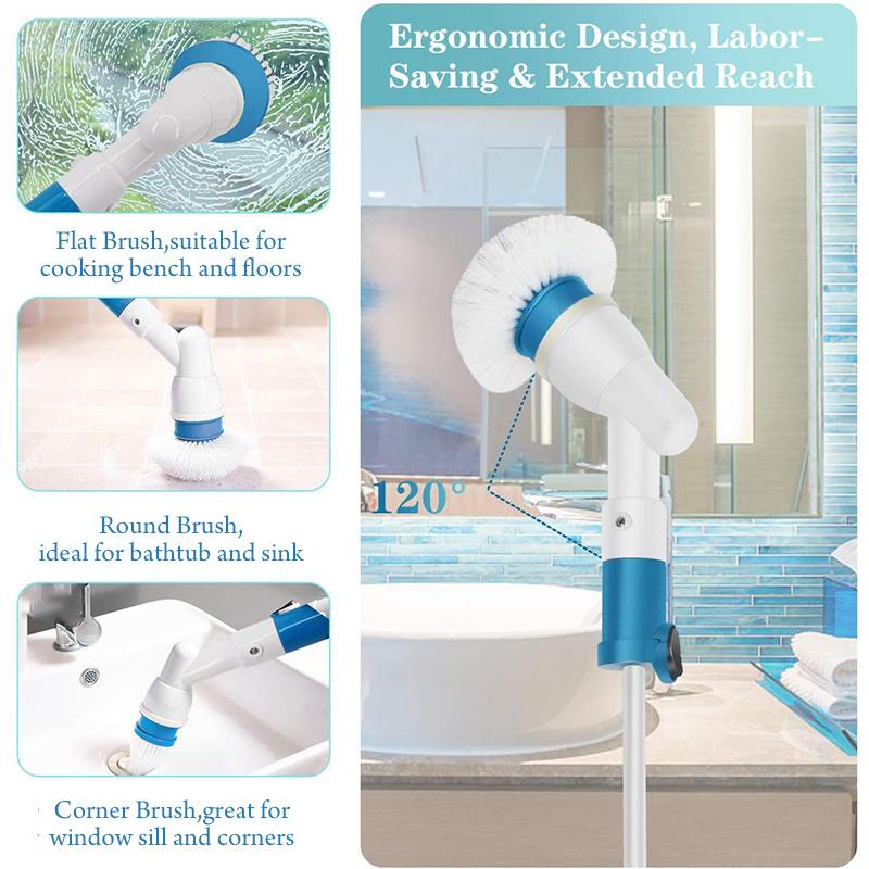 Wireless rechargeable electric cleaning brush