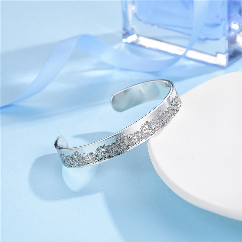 Stainless Steel Open Sea Wave Bracelet