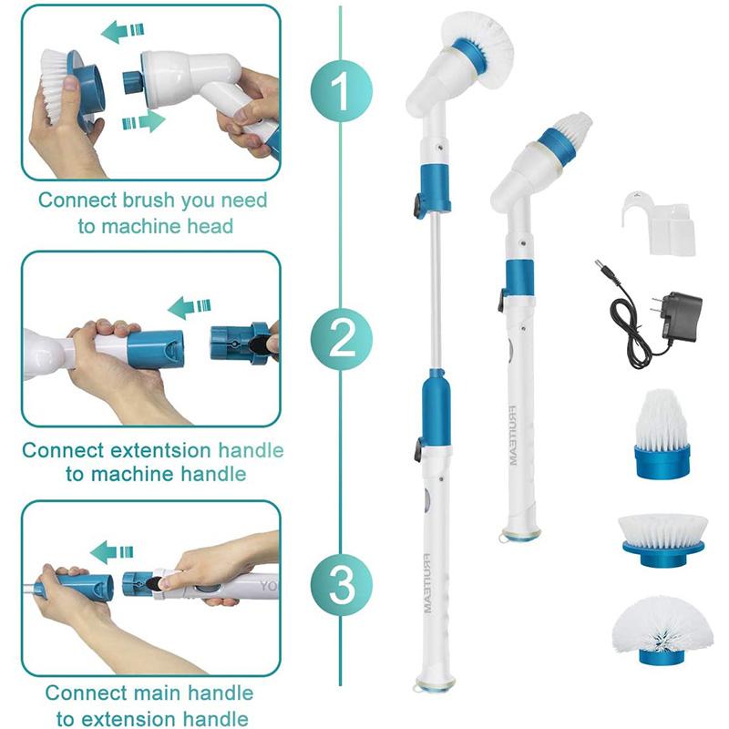Wireless rechargeable electric cleaning brush