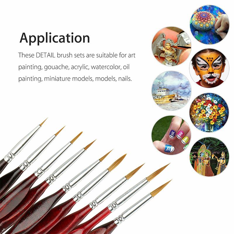 Miniature Paint Brushes Detail Set (9PCS)