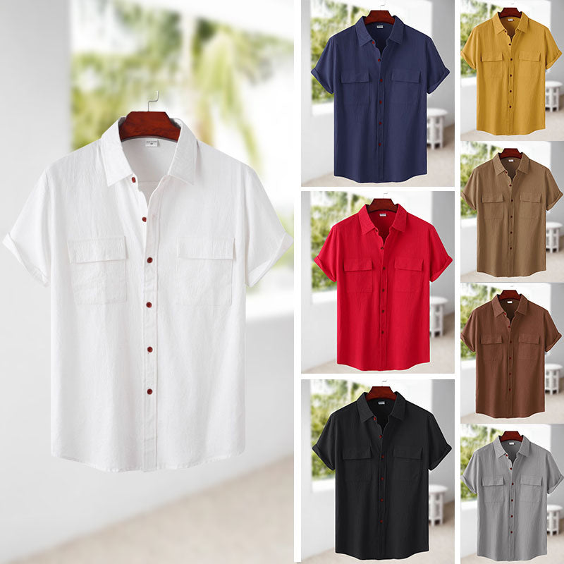 Men's Linen Short Sleeve Shirt – ferristale