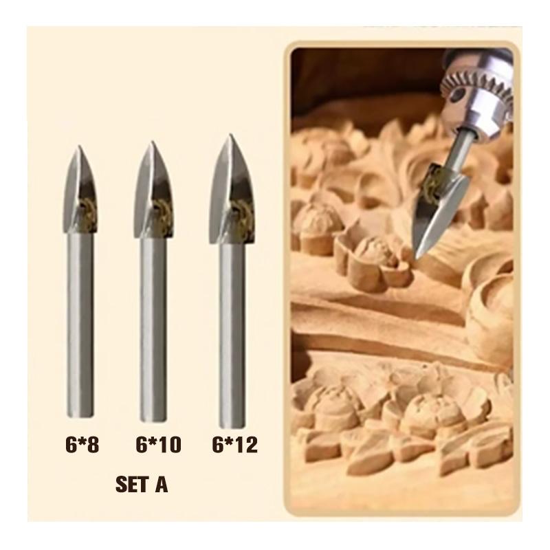 Rolling™ Wood Carving & Engraving Drill Bit Set