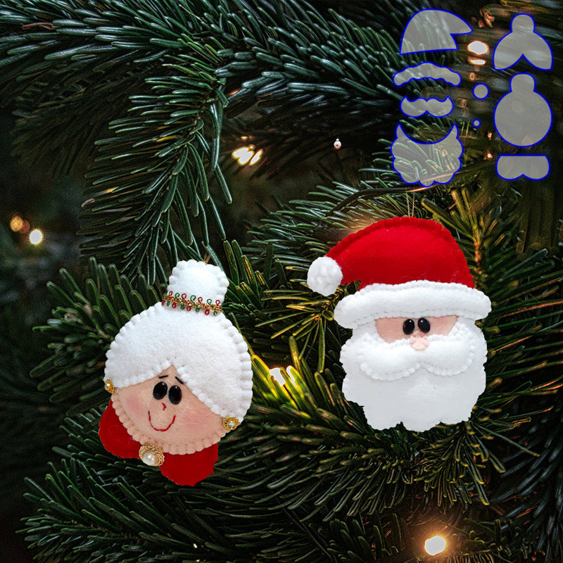 Christmas Couple Ornaments Template Set
