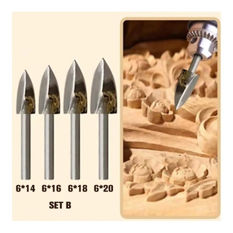 Rolling™ Wood Carving & Engraving Drill Bit Set