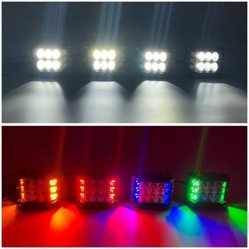 Side Shooter Dual Color Strobe Cree Pods
