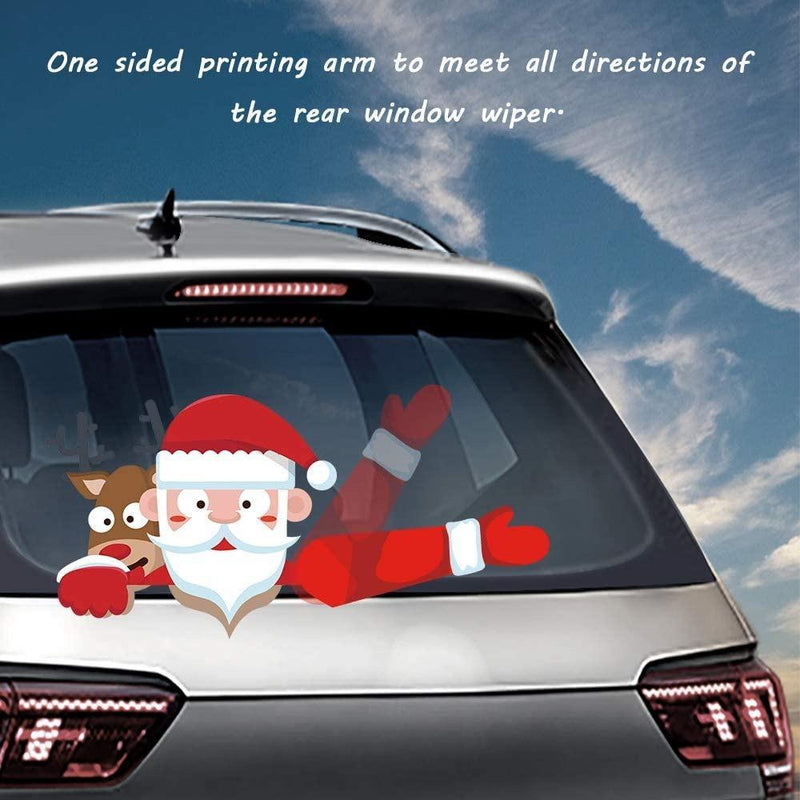 Car Rear Window Wiper Christmas Sticker, Christmas Day Decorations, Cute Window Sticker