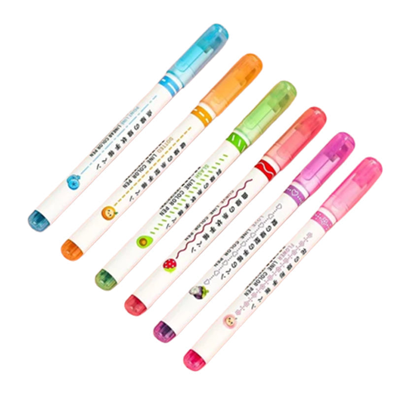 Curve Highlighter Pen (6PCS)